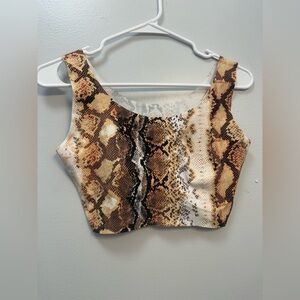 Snakeskin Print Tank Top